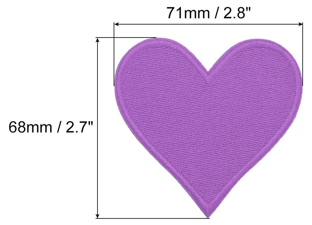 Flicken zum Aufbš¹geln Patches zum Aufbš¹geln Lila Bš¹gelflicken Aufbš¹gelbilder Herzf?rmige Aufn?her fš¹r Kleidung Jacken Rucks?cke Repa...