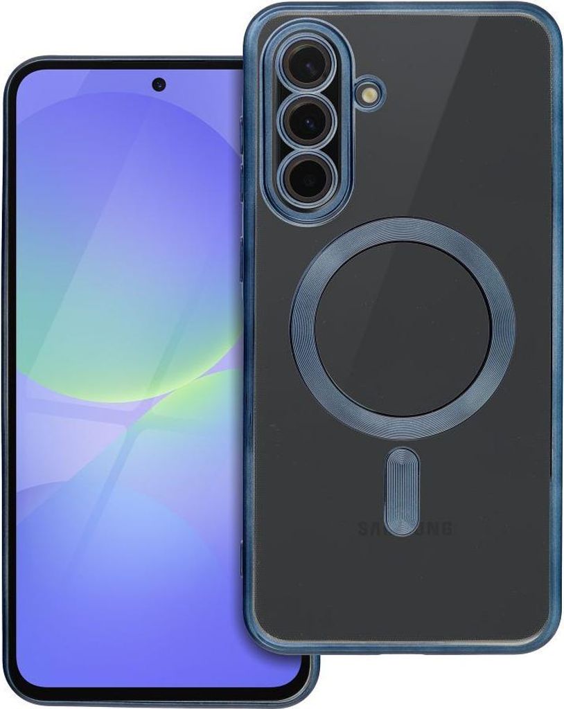 Case passend für Samsung A36 Electro Mag Cover kompatibel mit MagSafe titanium blue