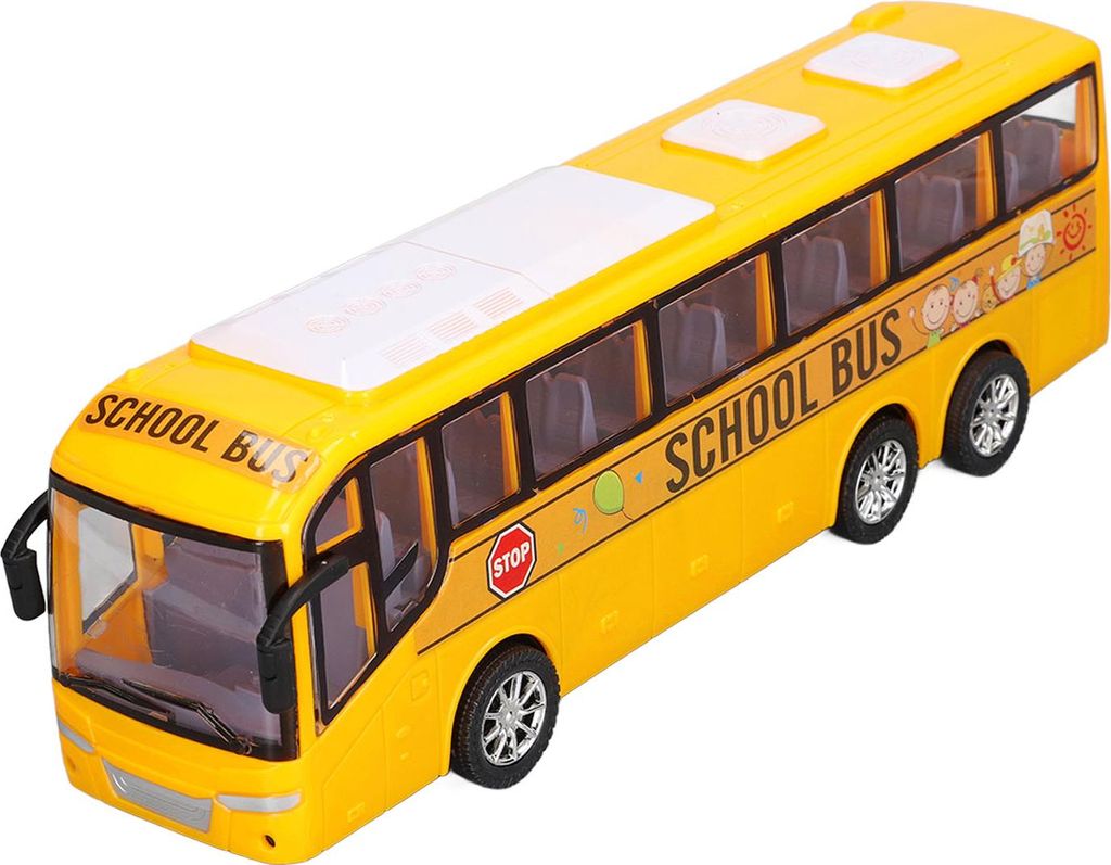 Mini Bus Model Car Toys Hohe Simulation Feindetails gelbe Trägheit für über 3 Jahre alte Kinder Wohnkultur Geschenke
