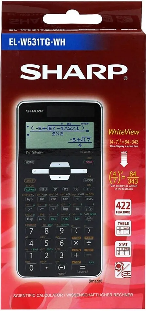 Calculatrice Sharp EL-W531 TG WH blanche avec WriteView pour le collège - 13