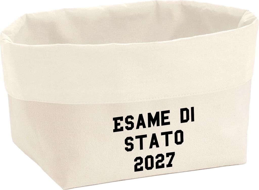 Huuraa Organizer Esame di Stato 2027 Abschluss Italien 3 Liter Medium Canvas Baumwolle Utensilo Geschenkidee