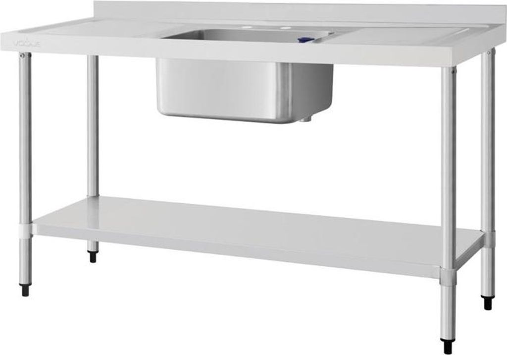 Vogue Spüle Einzelspüle Doppelabtropffläche 1500mm Produktbild 