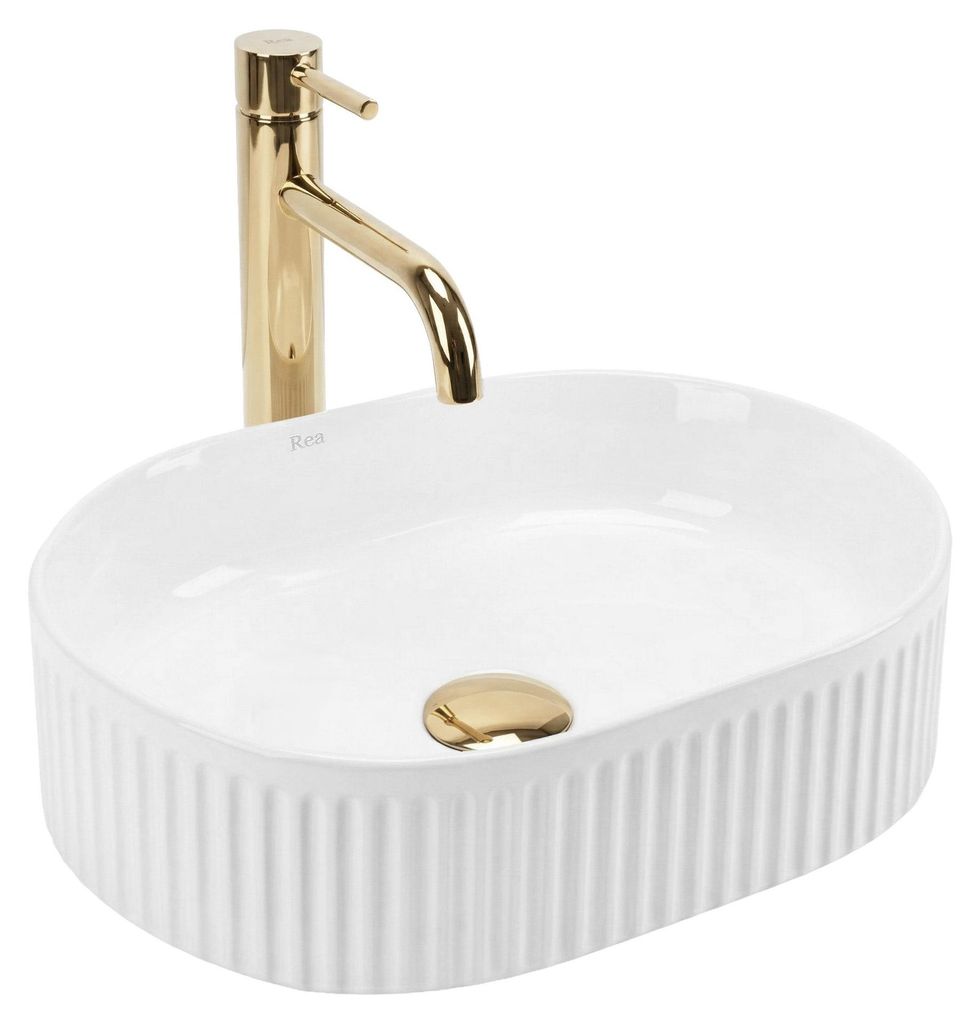 Lavabo Da Appoggio Rea Vanda 40 Mini Bianco Immagine del prodotto 