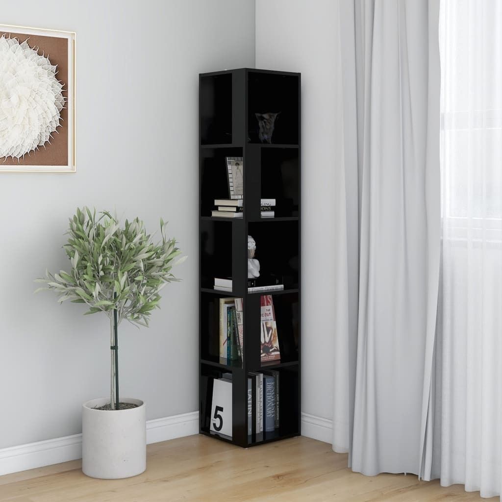 "2026 Aktion"Eckregal Moderner Look - Standregal/Bücherregal - Schwarz 33x33x164,5 cm Holzwerkstoff DEMöbel 6677218