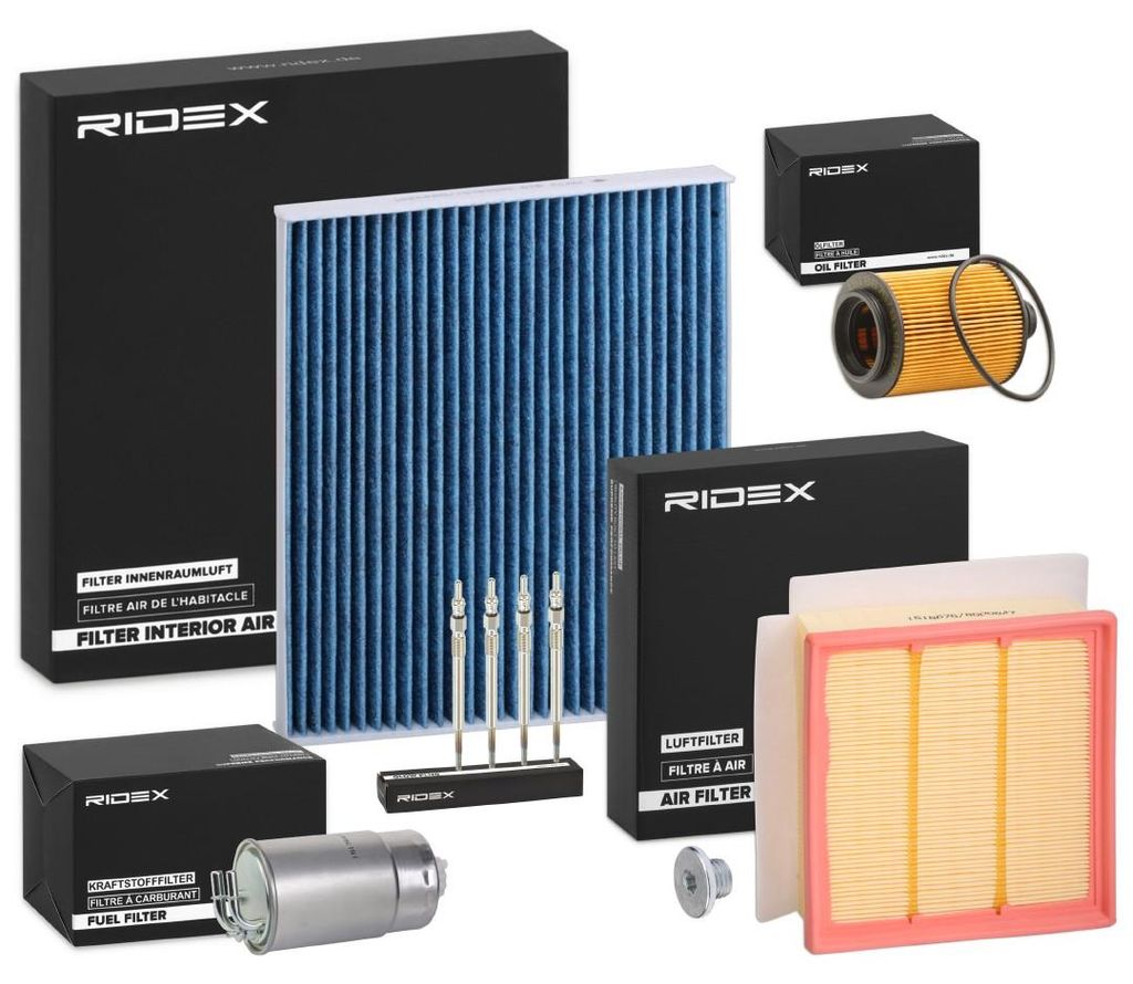 RIDEX Inspektionspaket Filterset für OPEL Corsa D Schrägheck (S07) für VAUXHALL Corsa Mk III (D) Schrägheck (S07)