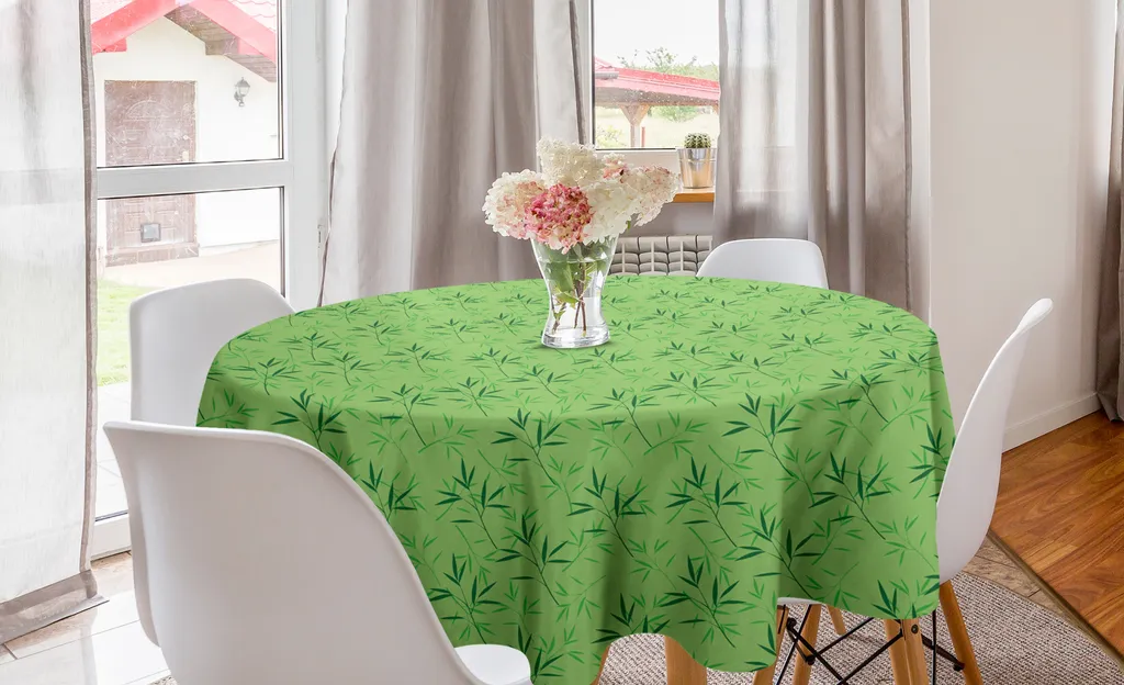 Tovaglia Circolare 150cm Verde ABAKUHAUS - Lavabile e Resistente