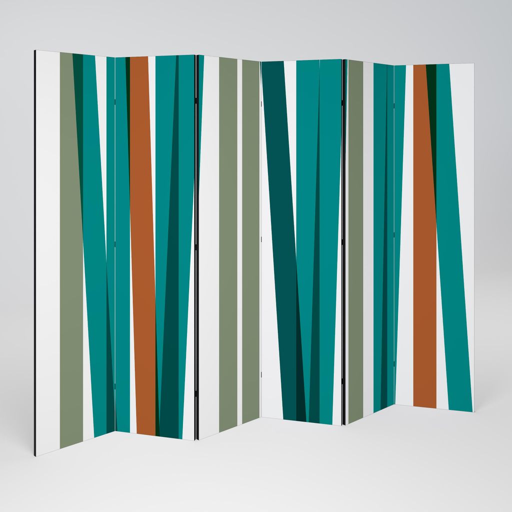 SpaceRebels Paravent Raumteiler - 6-teilig Raumtrenner, Druck 1-Seite - Raumtrenner - Trennwand Wohnung - Room Divider - Spanische Wand Deko Modern...
