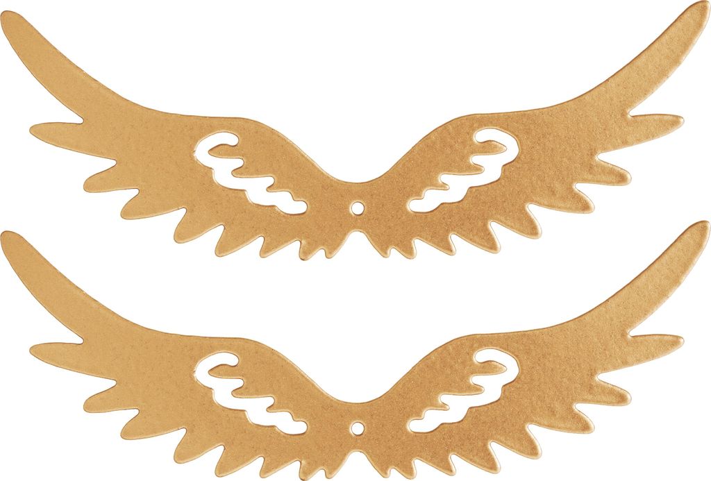 GLOREX Engelsflügel Angelo 7.8 cm 2 Stück Goldfarben