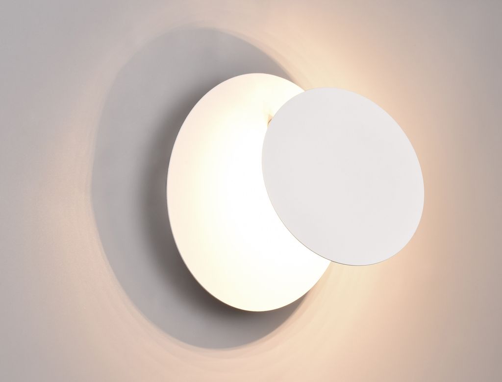 LED Wandleuchte Weiß schwenkbar Ø 18cm