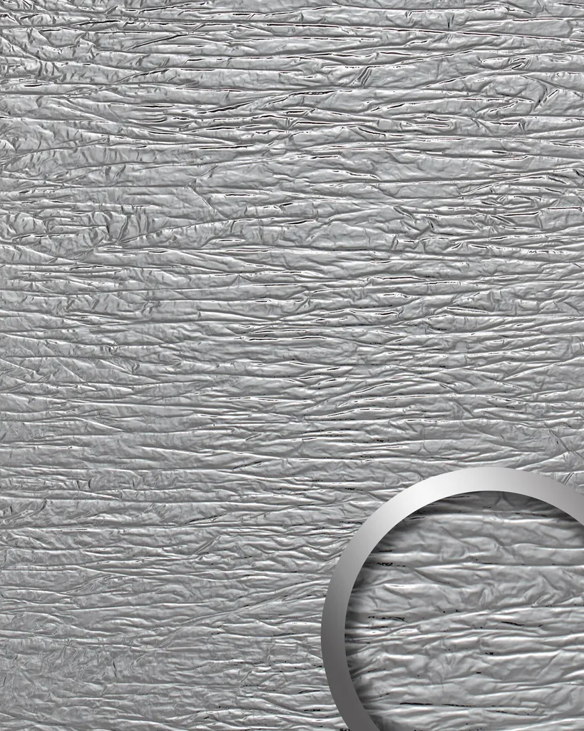 WallFace 19346 Panneau Décoratif Crashed Mirror - Argent Brillant 2,6m²