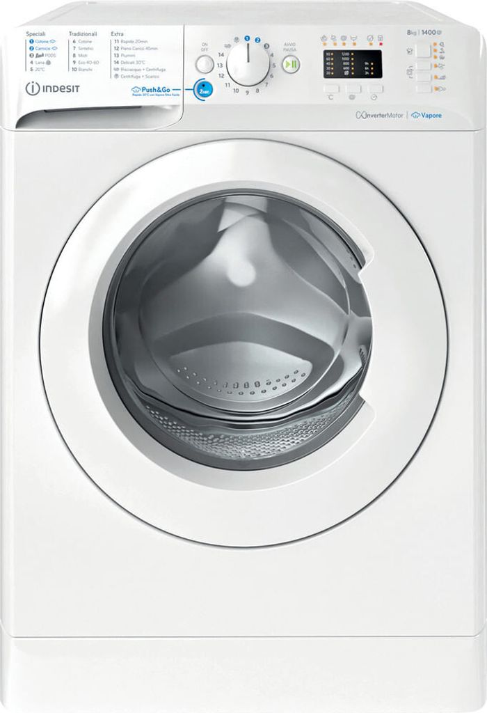 Indesit BWA 81496X WV IT, Frontlader, 8 kg, B, 78 dB, 1351 RPM, A