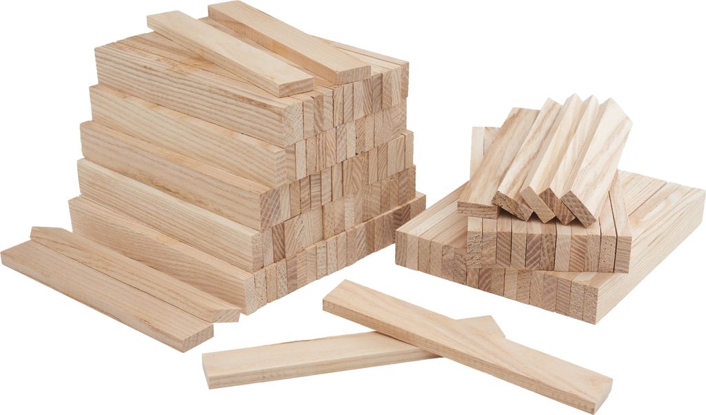 VBS Bastelklötzchen, 117 Stück, 22 x 8 x 160 mm Eschenholz Produktbild 