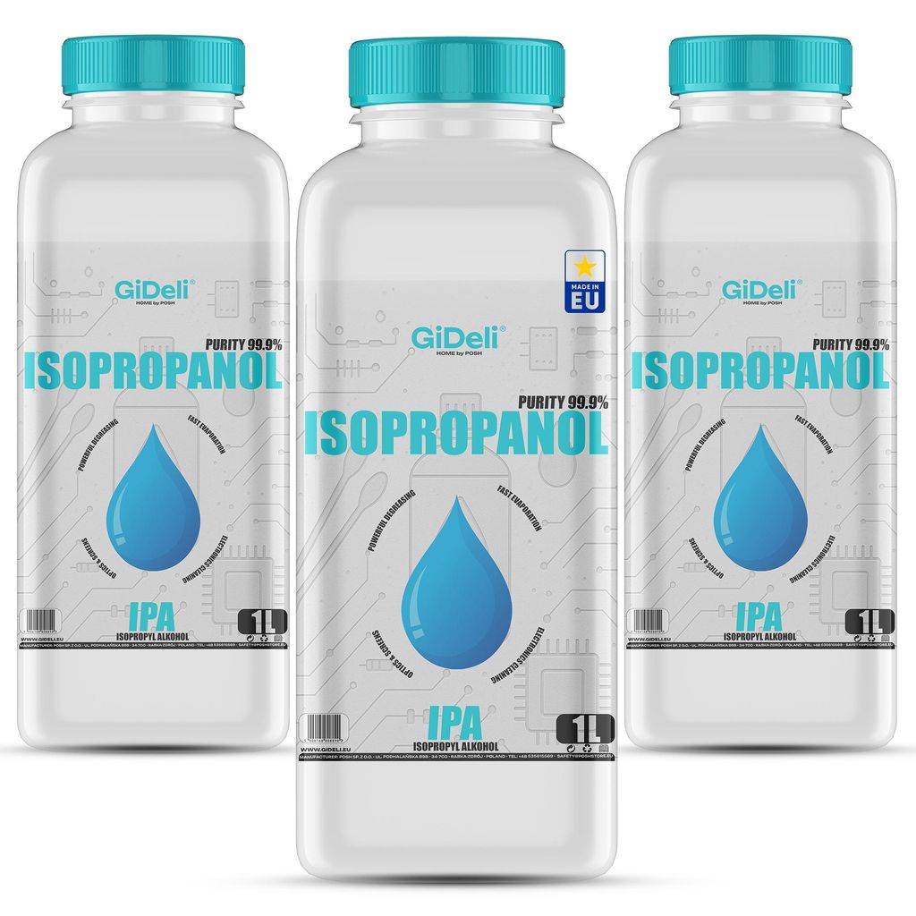 Isopropanolo 3L 99,9% IPA Alcool detergente Sgrassatore per Immagine del prodotto 