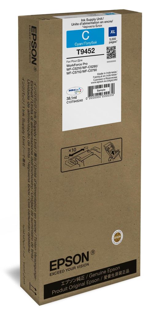 Patrone Epson T9452 cyan XL                            Produktbild 