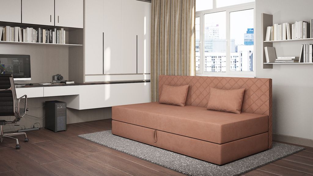 Tagesbett mit Stauraum 90x200 ALAMO 2 - Lachs