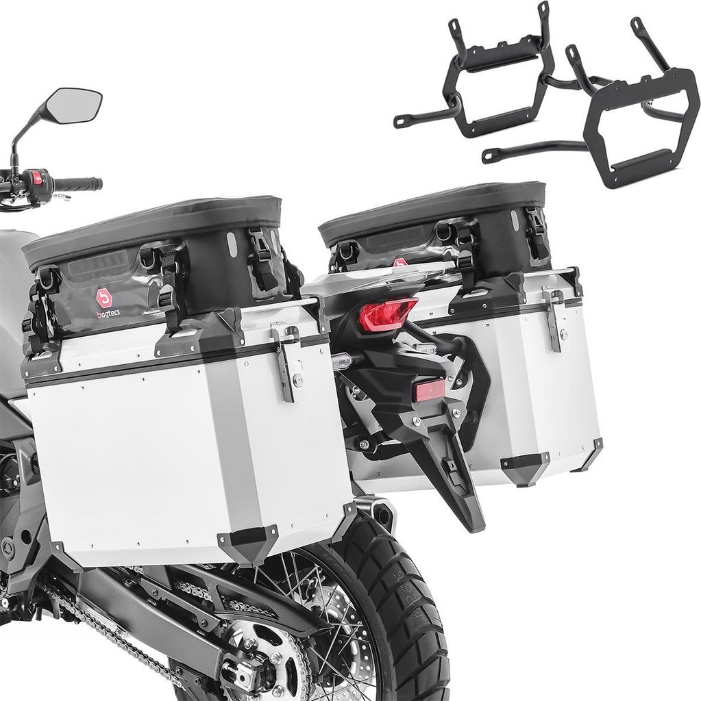 Alu-Koffer+ Kofferträger für Honda Transalp XL 750 23-25 QP48S + Tasch