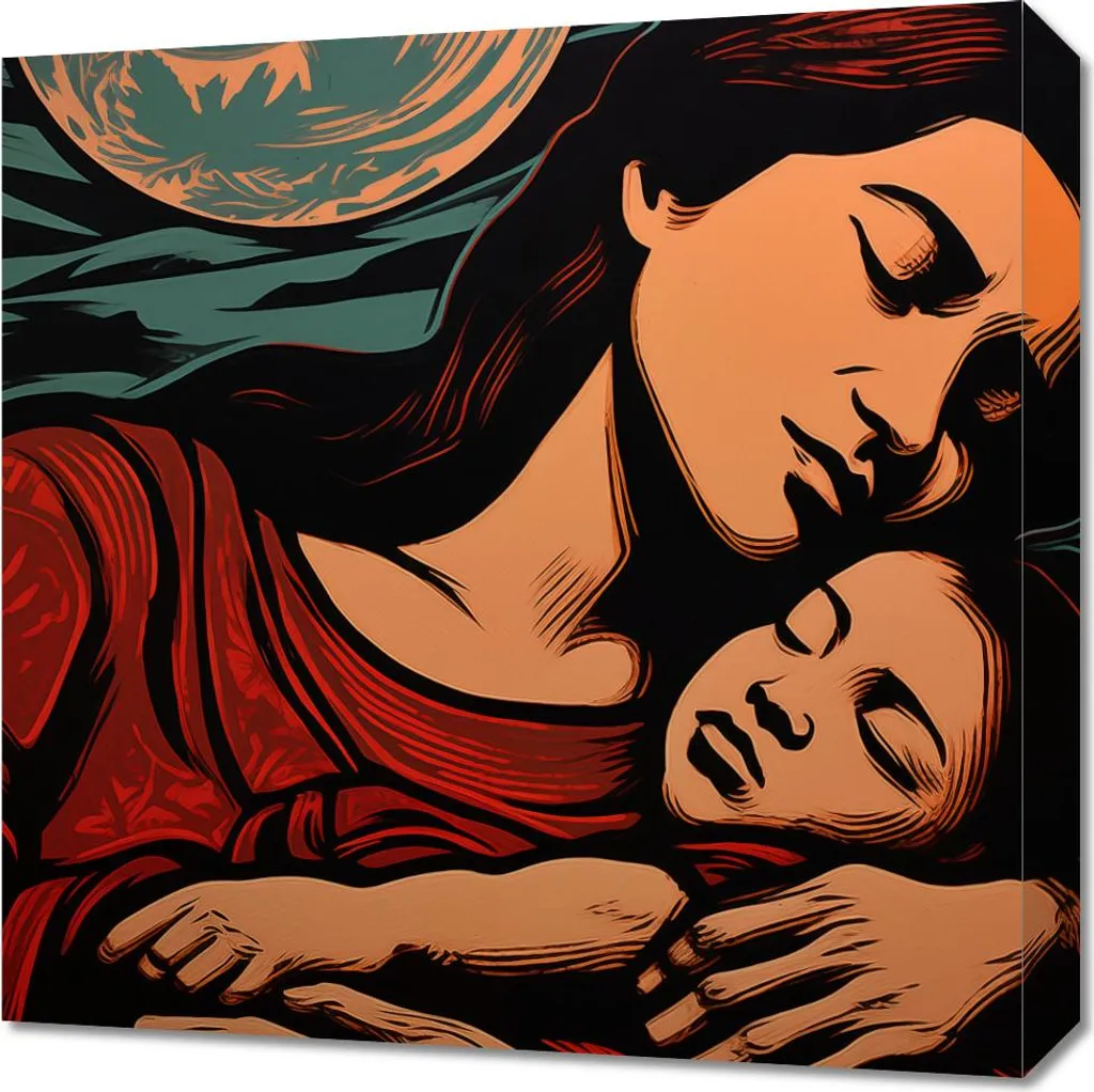 Quadro 50x50 cm Legami Materni | Tela Canvas per Arredo Casa Moderno