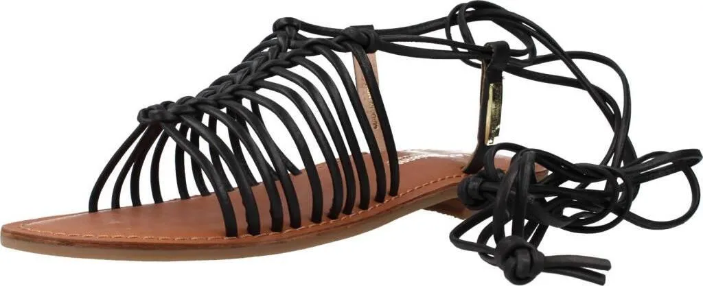 Sandales Plates Femme Les Tropeziennes Idylle Noir - Nu-pieds en Cuir