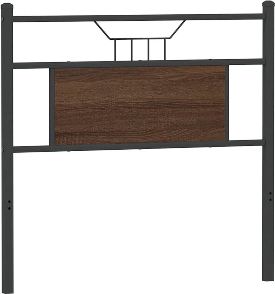 Ersatz-Kopfteil Braun Eichen-Optik 80 cm Holzwerkstoff und Stahl
