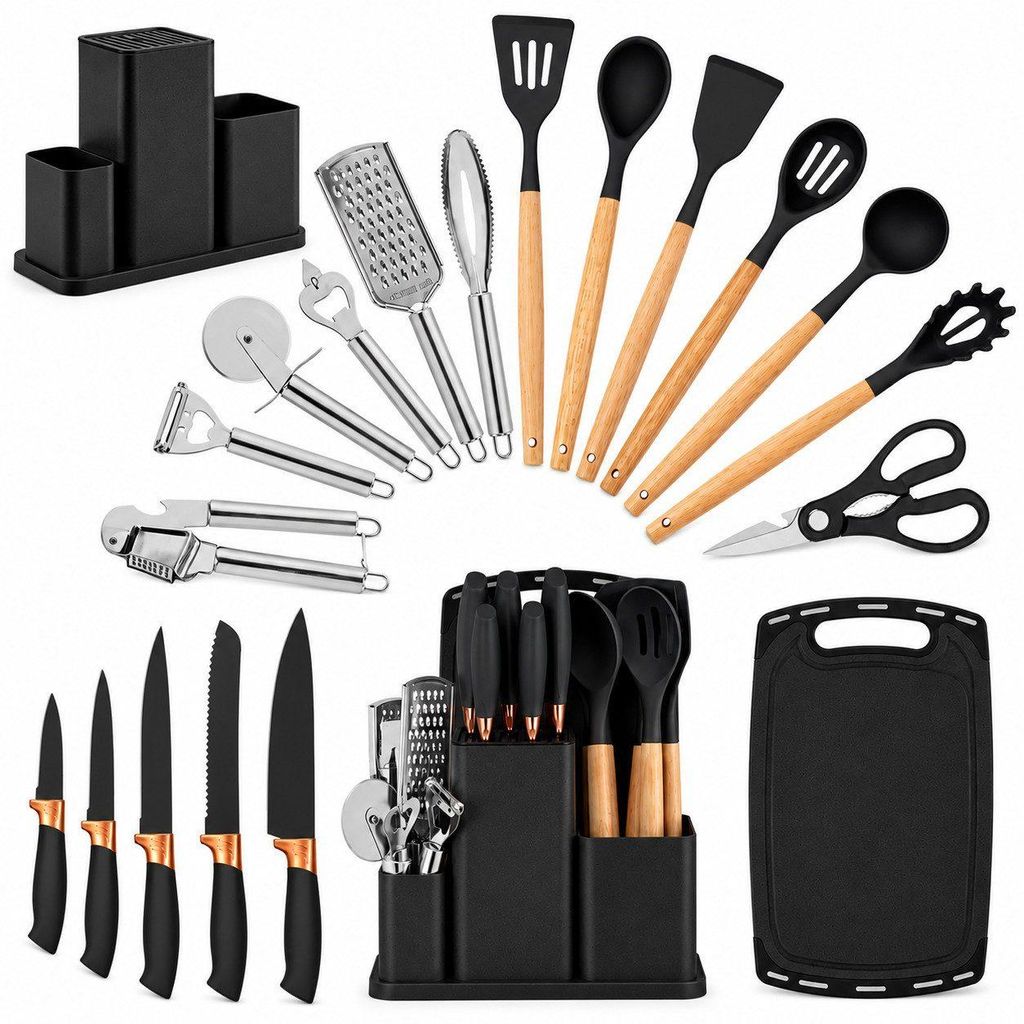 Kochbesteck-Set 20/23-tlg. mit Silikon-Kochflächen & Produktbild 