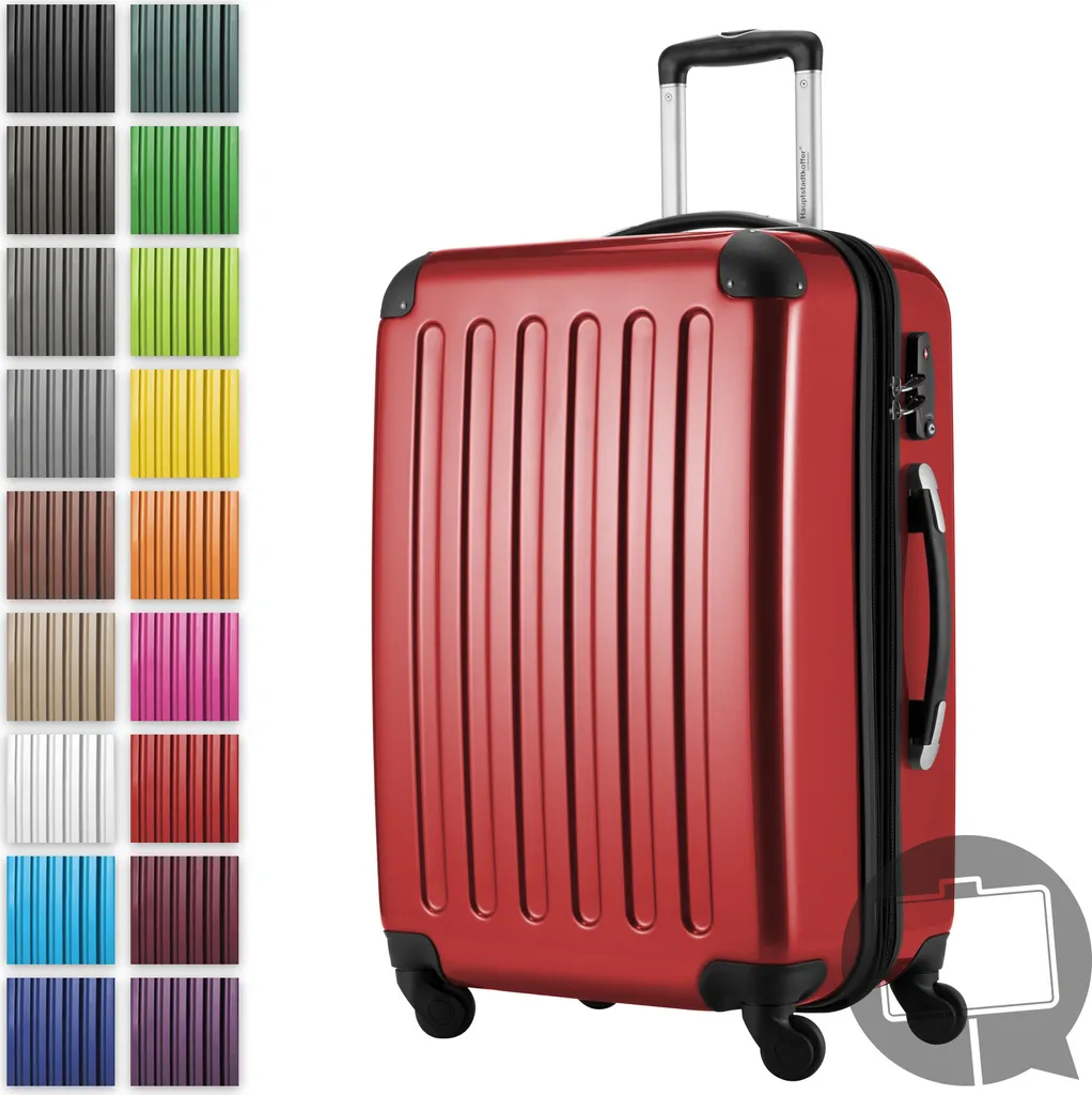 HAUPTSTADTKOFFER Alex Valigia Rigida 65cm 74L Rosso - Trolley Espandibile