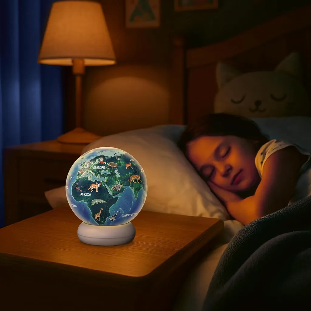Veilleuse Puzzle 3D globe terrestre Ravensburger pour chambre enfant
