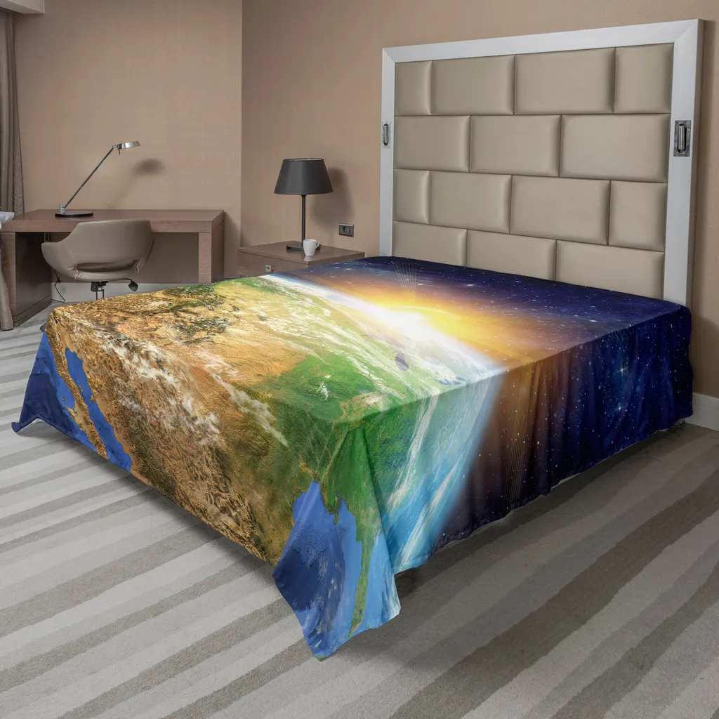 Lenzuolo Spaziale ABAKUHAUS 260x228 cm | Alba sulla Terra Microfibra