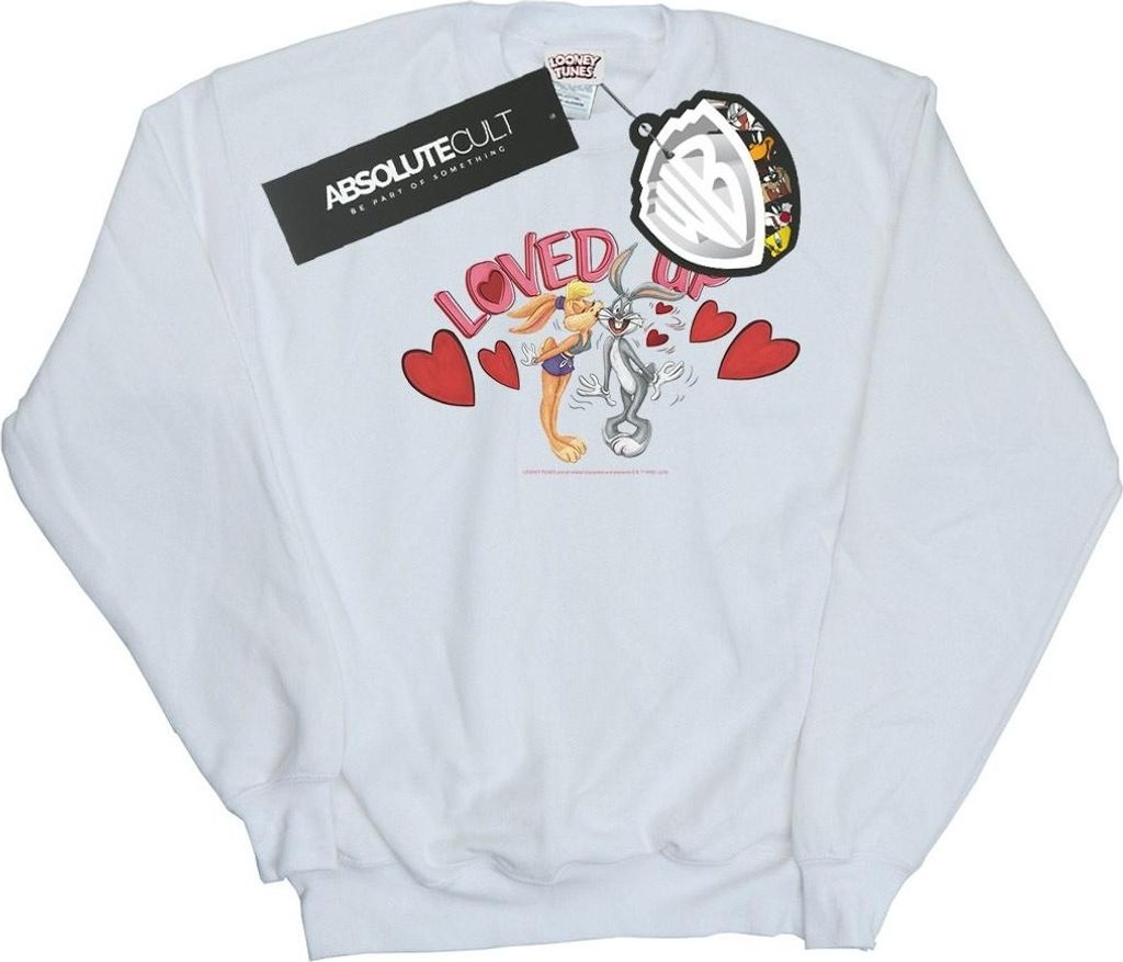 Looney Tunes - "Valentine's Day Loved Up" Sweatshirt für Herren BI32995 (XL) (Weiß)