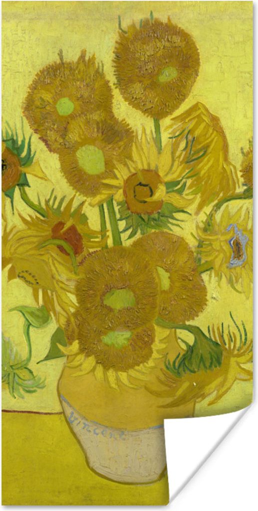 MuchoWow Poster Sonnenblumen - Vincent van Gogh 80x160 cm - Kinderzimmer