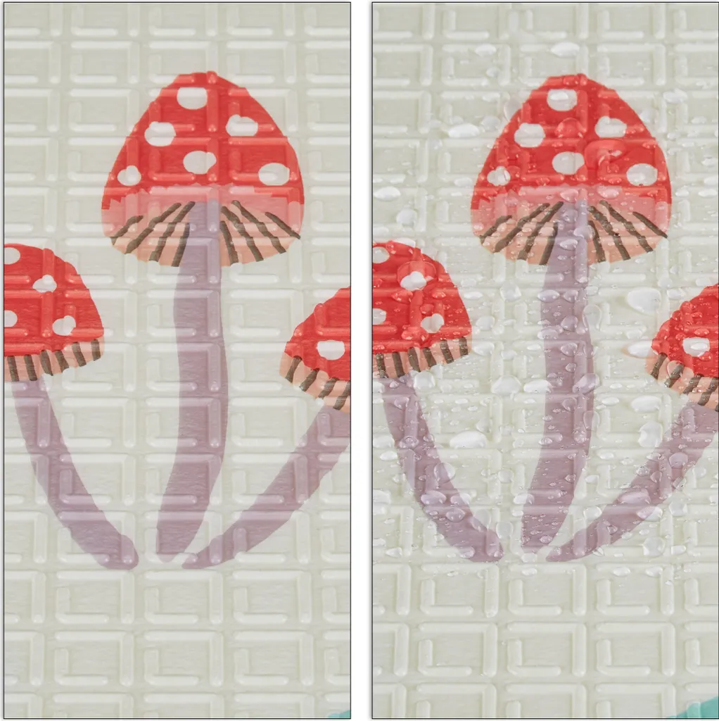 Tapis de sol bébé pliable et réversible avec motifs forêt enchantée