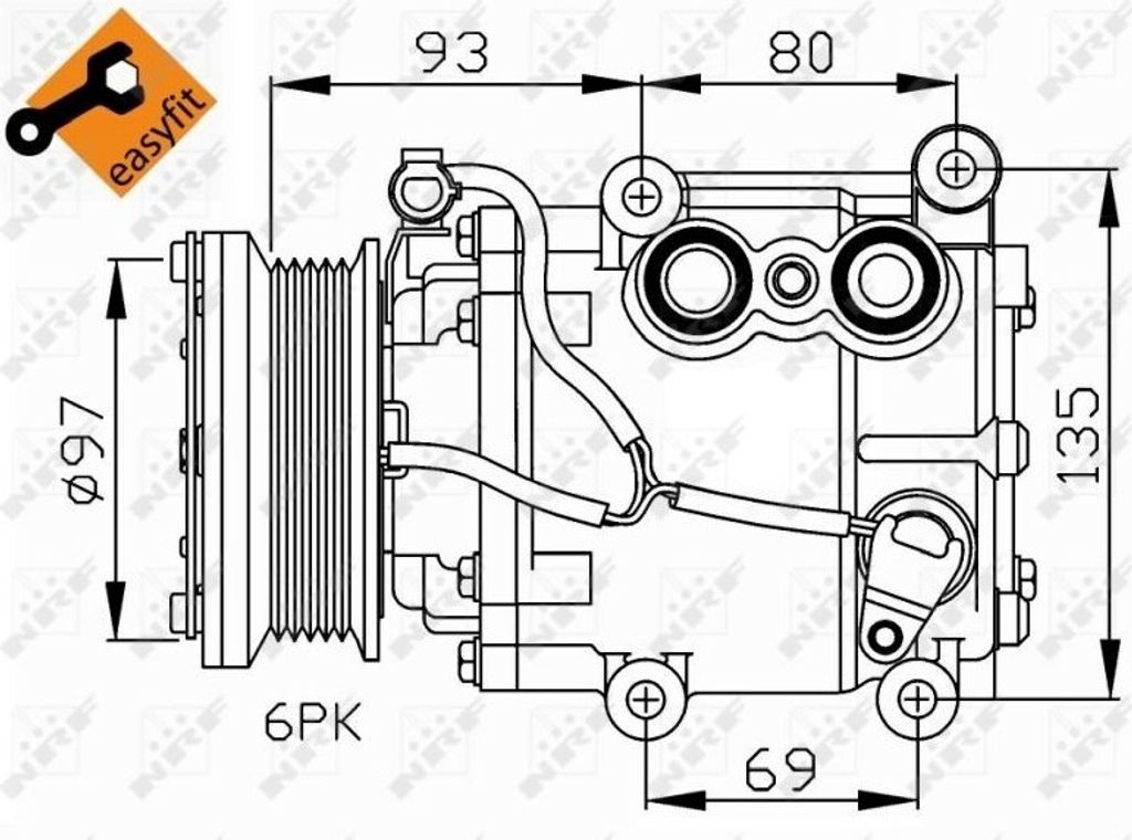 NRF 32247 - OE 1201738 Klimakompressor für Mondeo III, Transit