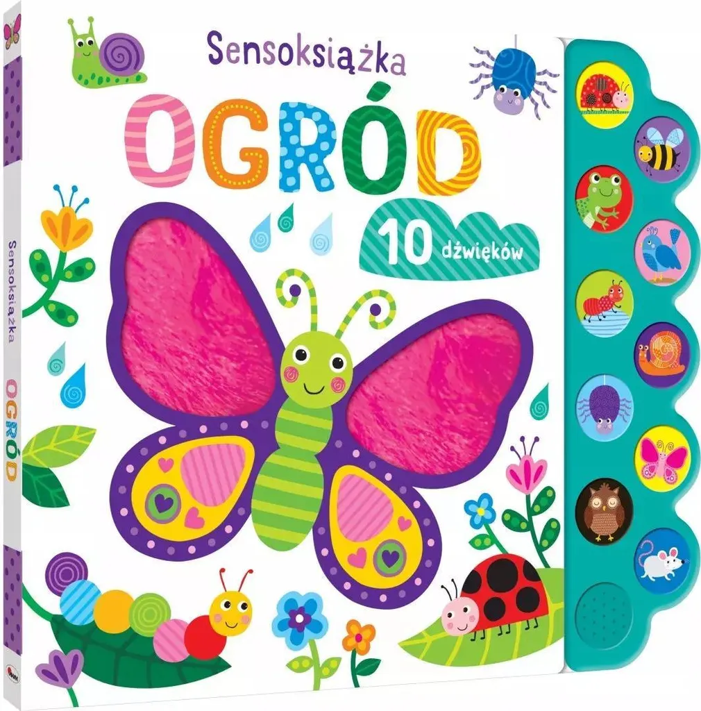 Livre en tissu sensoriel Sensoksiążka Ogród pour l'éveil des bébés