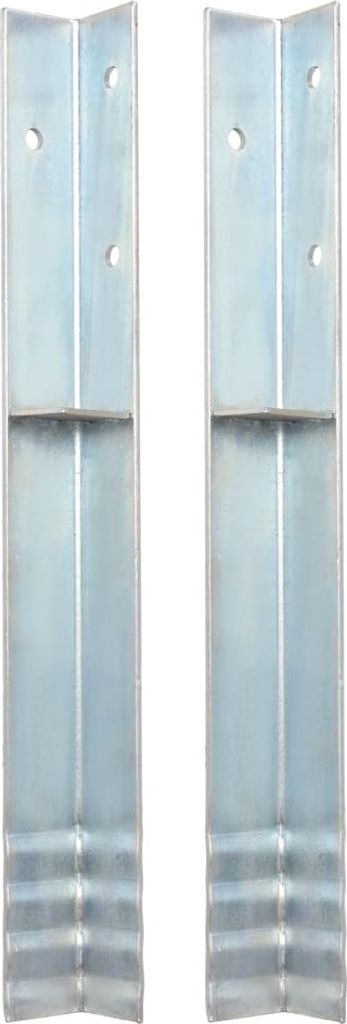Bodenanker L-Form für Spielturm 2 Stk. Stahl 5 x 5 x 50 cm