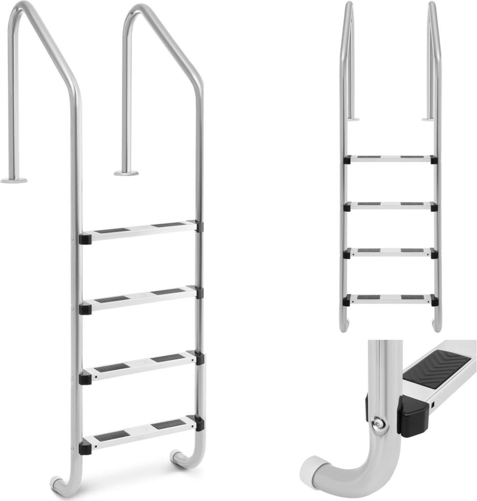 Drabinka Do Basenu Ze Stali Nierdzewnej 4 Stopnie 1820 Mm Zdjęcie produktu 