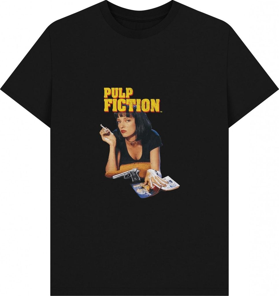 Pulp Fiction - T-Shirt für Herren/Damen Uni PN1728 (S) (Schwarz)
