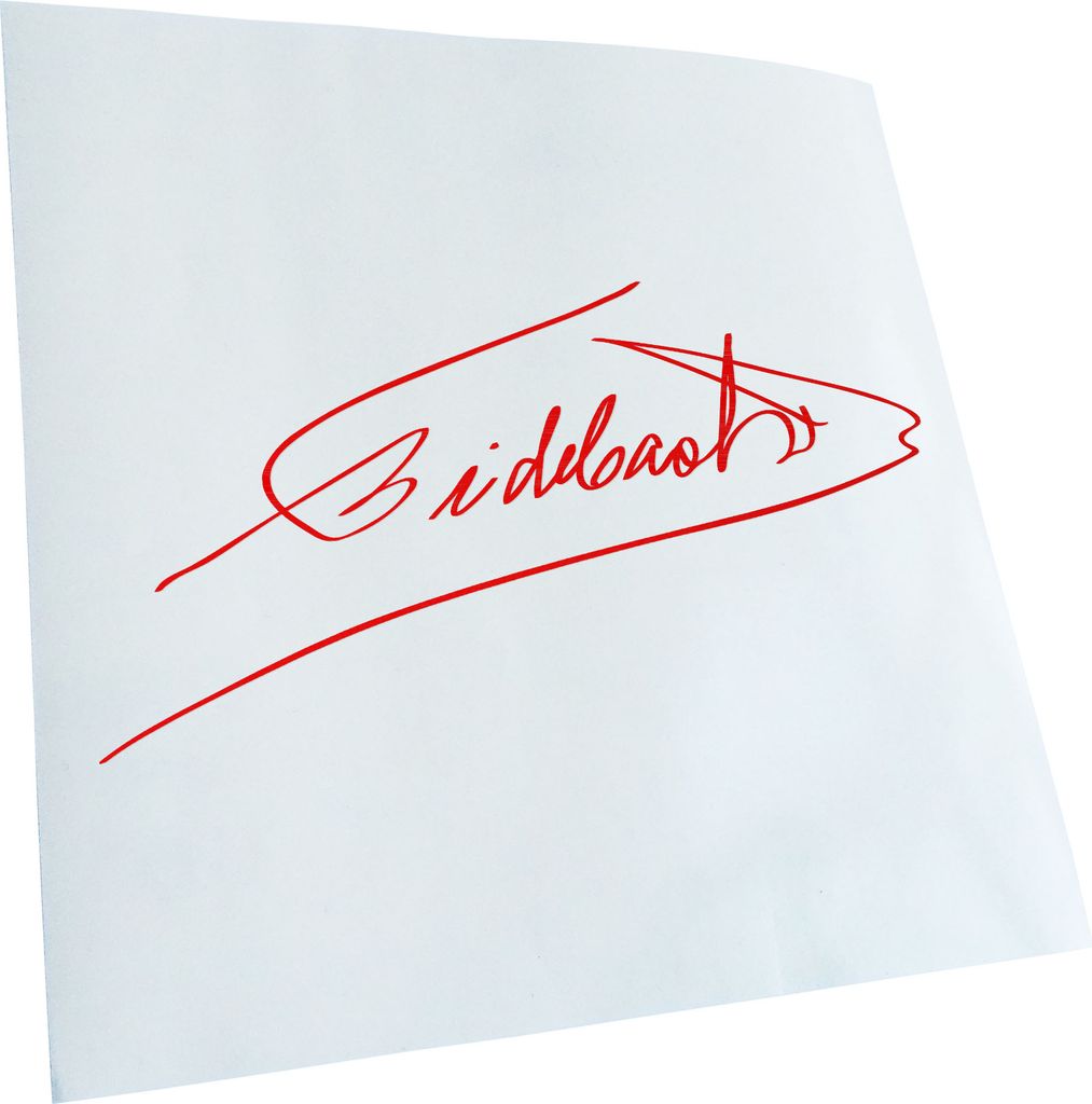 Kiwistar - Autoaufkleber - Fidel Castro Unterschrift - Rot - 30x15cm - Aufkleber für Auto, Laptop, Fahrrad, LKW, Motorrad mehrfarbig JDM Decal Racing