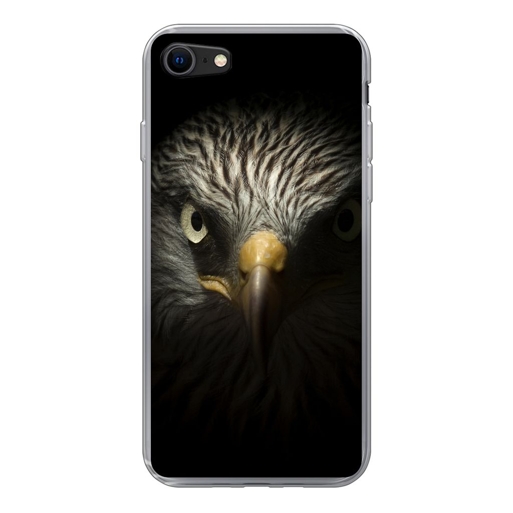 MuchoWow Handyhülle Schutzhülle Hülle für iPhone 7 Vogel - Adler - Raubvögel - Auge - Schnabel - Licht Silikon Softcase Handy Hülle - Karte...