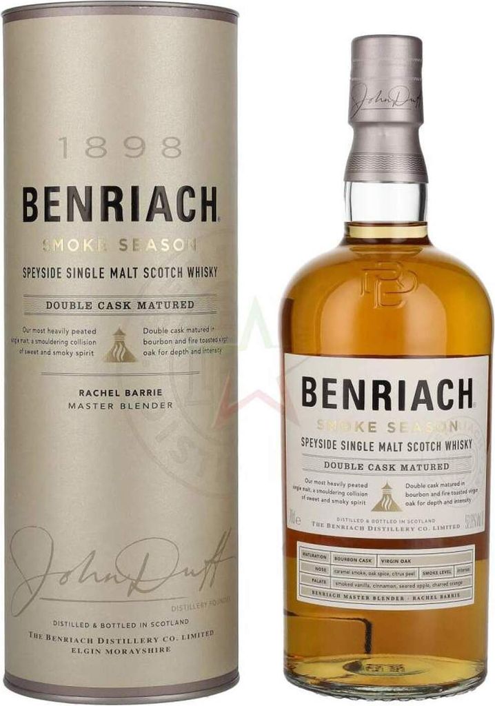 Benriach SMOKE SEASON Double Cask Matured Speyside Single Malt Scotch Whisky 52,8 % 0,70 lt.