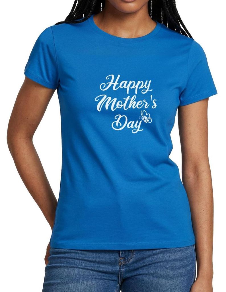 Spreadshirt Happy Mother ́s Day | Muttertag Frauen T-Shirt, S, Royalblau