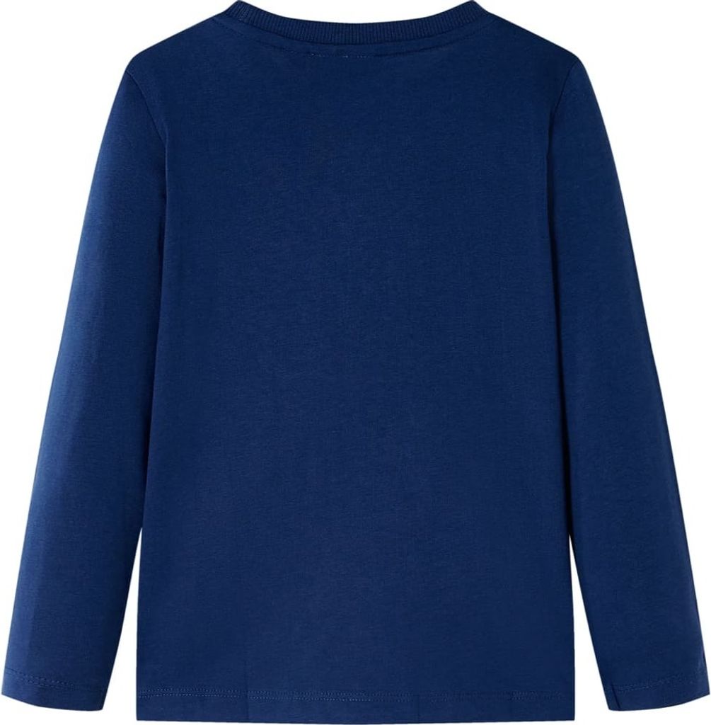 vidaXL Camicia a maniche lunghe per bambini blu navy 104 Immagine del prodotto 