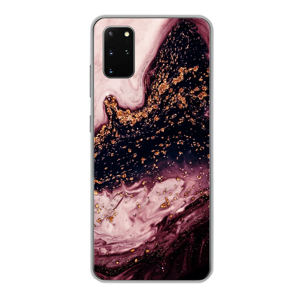 MuchoWow Handyhülle Schutzhülle Hülle für Samsung Galaxy S20 Plus Marmor - Natursteine - Mineralien Silikon Softcase Handy Hülle - Hartschale