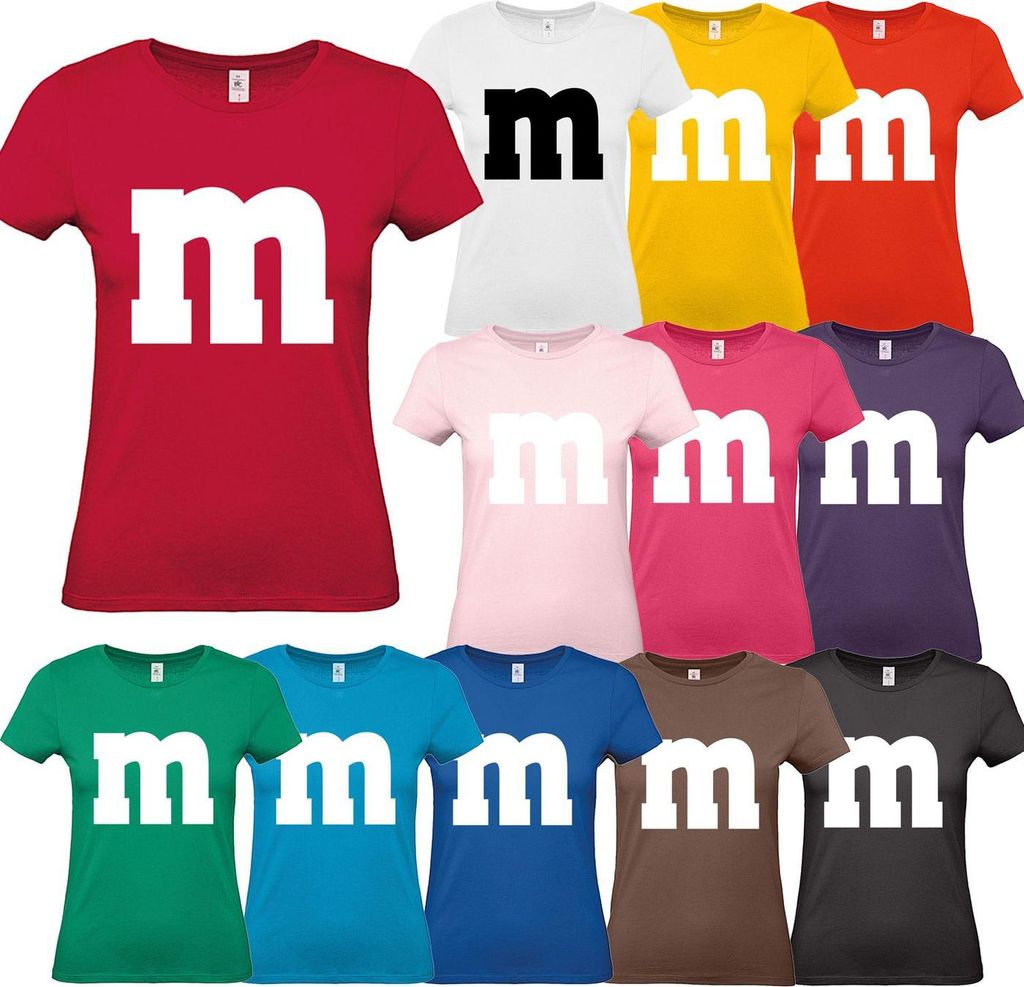 MM Shirt T-Shirt 100% Baumwolle M&M Damen Kostüm Produktbild 