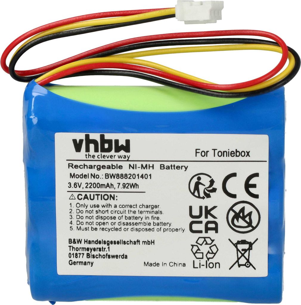 vhbw Akku kompatibel mit tonies Toniebox Hörspielbox (2200 Produktbild 3