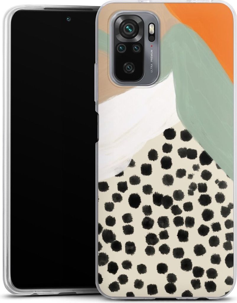 DeinDesign Slim Hülle für Xiaomi Redmi Note 10 4G Silikon Case Ultra Dünn Handyhülle Abstrakt Boho Kunst