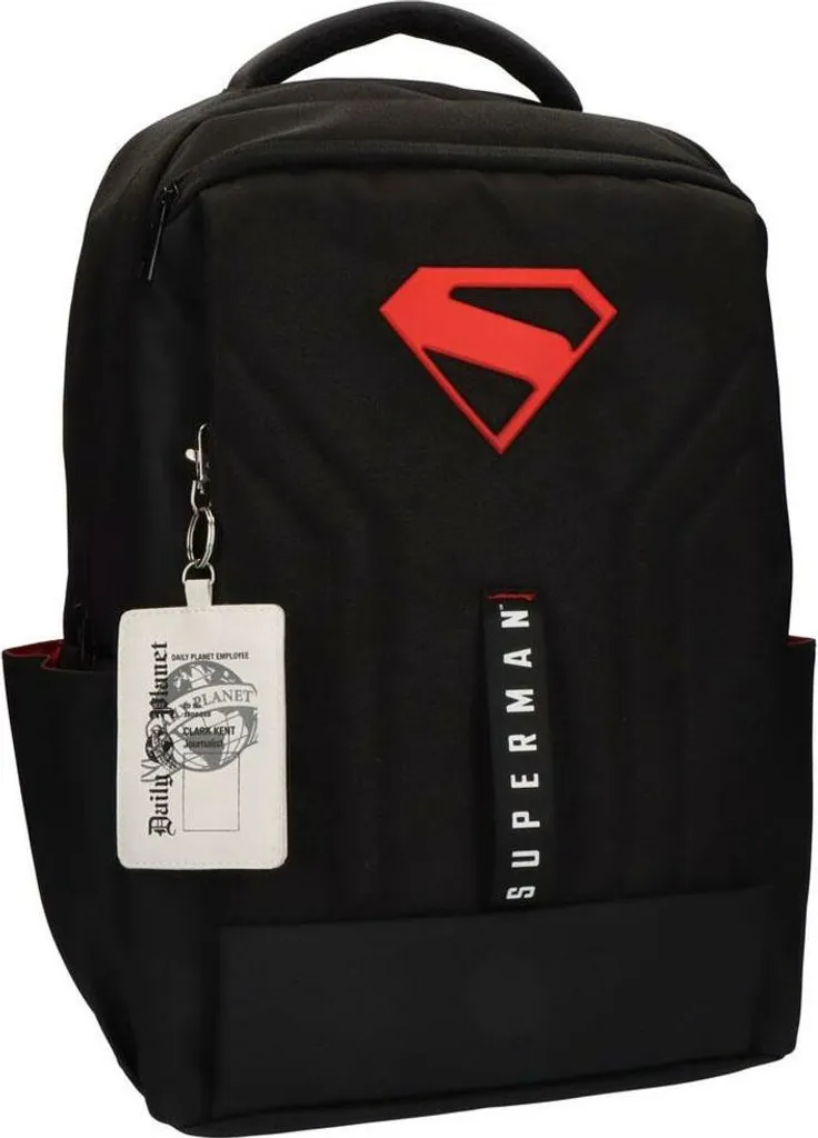 Sac à dos Superman Noir Idéal pour Etudiants, Grand Format 44cm Pratique