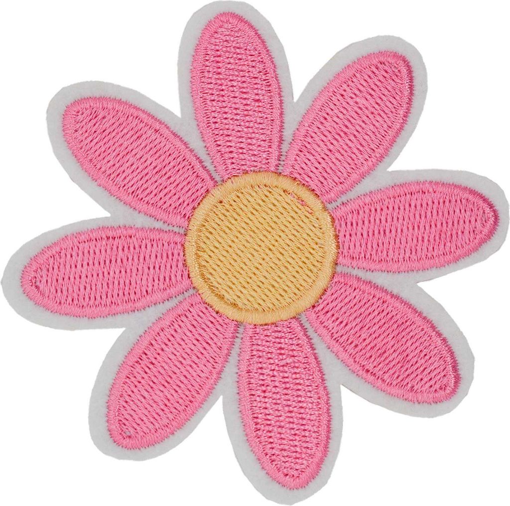 1 Aufbügler Blume Blüte Flowerpower Ø 83mm, Farbwahl - Applikation Aufnäher, Variante:Variante 5