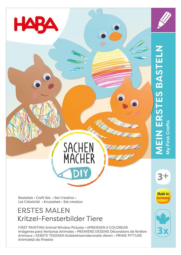 HABA Bastelset - Erstes Malen Kritzel-Fenster Produktbild 
