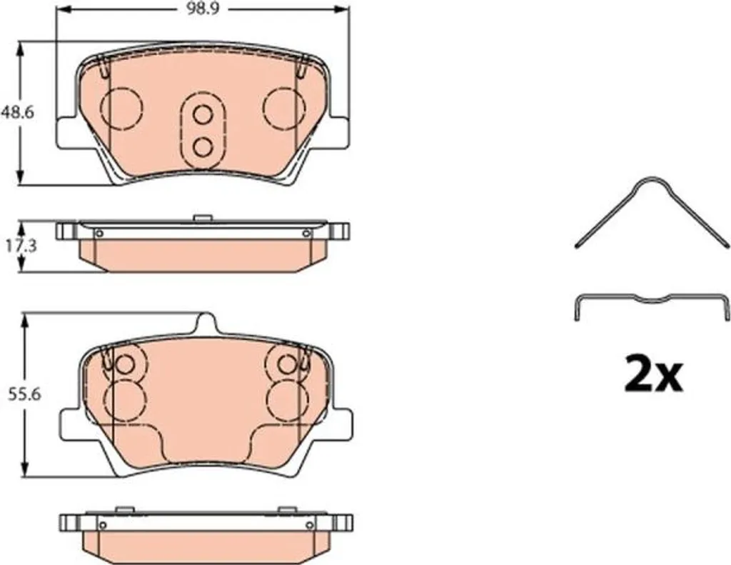 Jeu de Plaquettes de Frein Arrière pour Volvo XC40 SUV 1.5 2.0 Essence Diesel