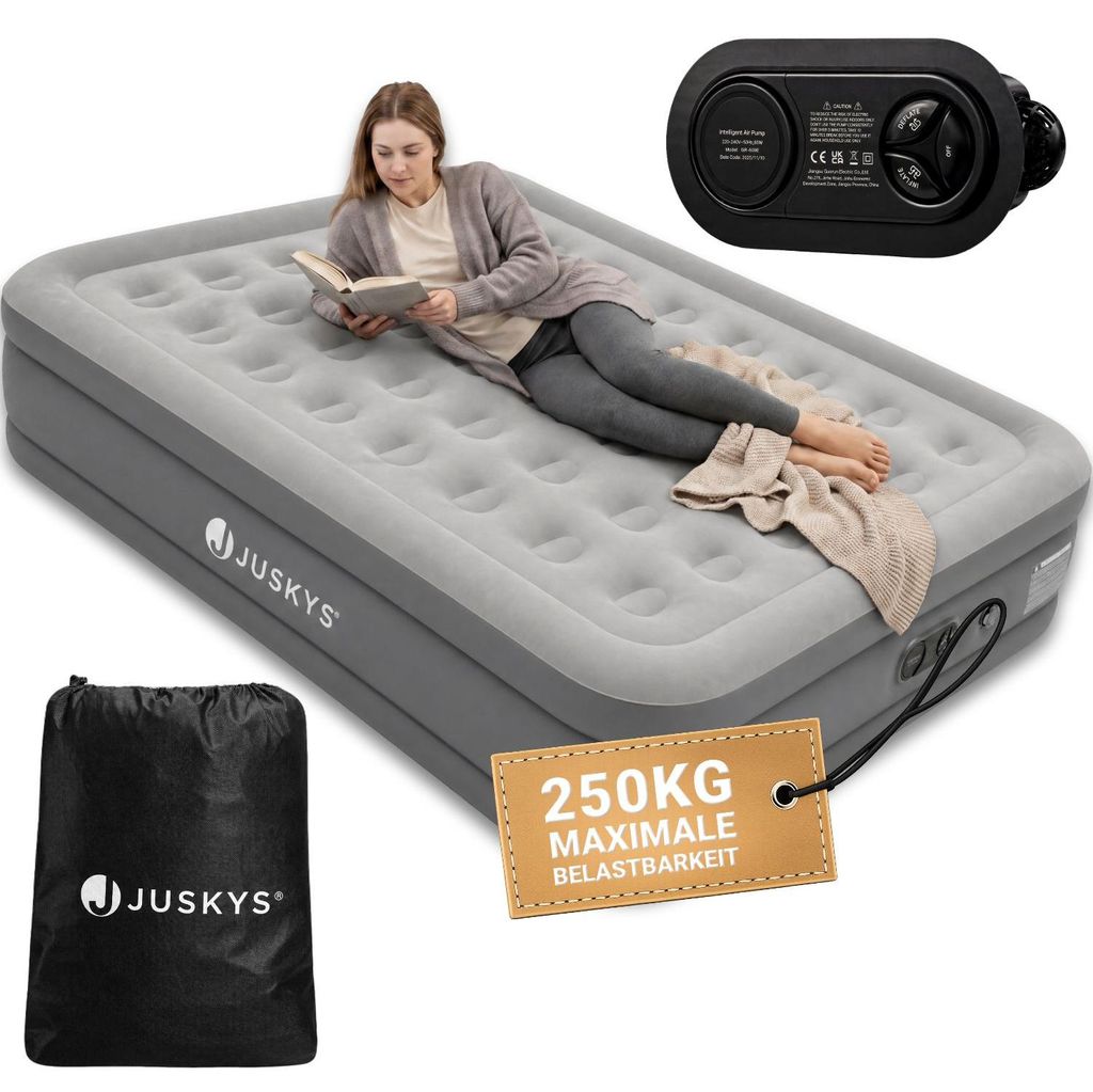 Juskys Luftmatratze Sapri L in Grau / Anthrazit - 2 Produktbild 