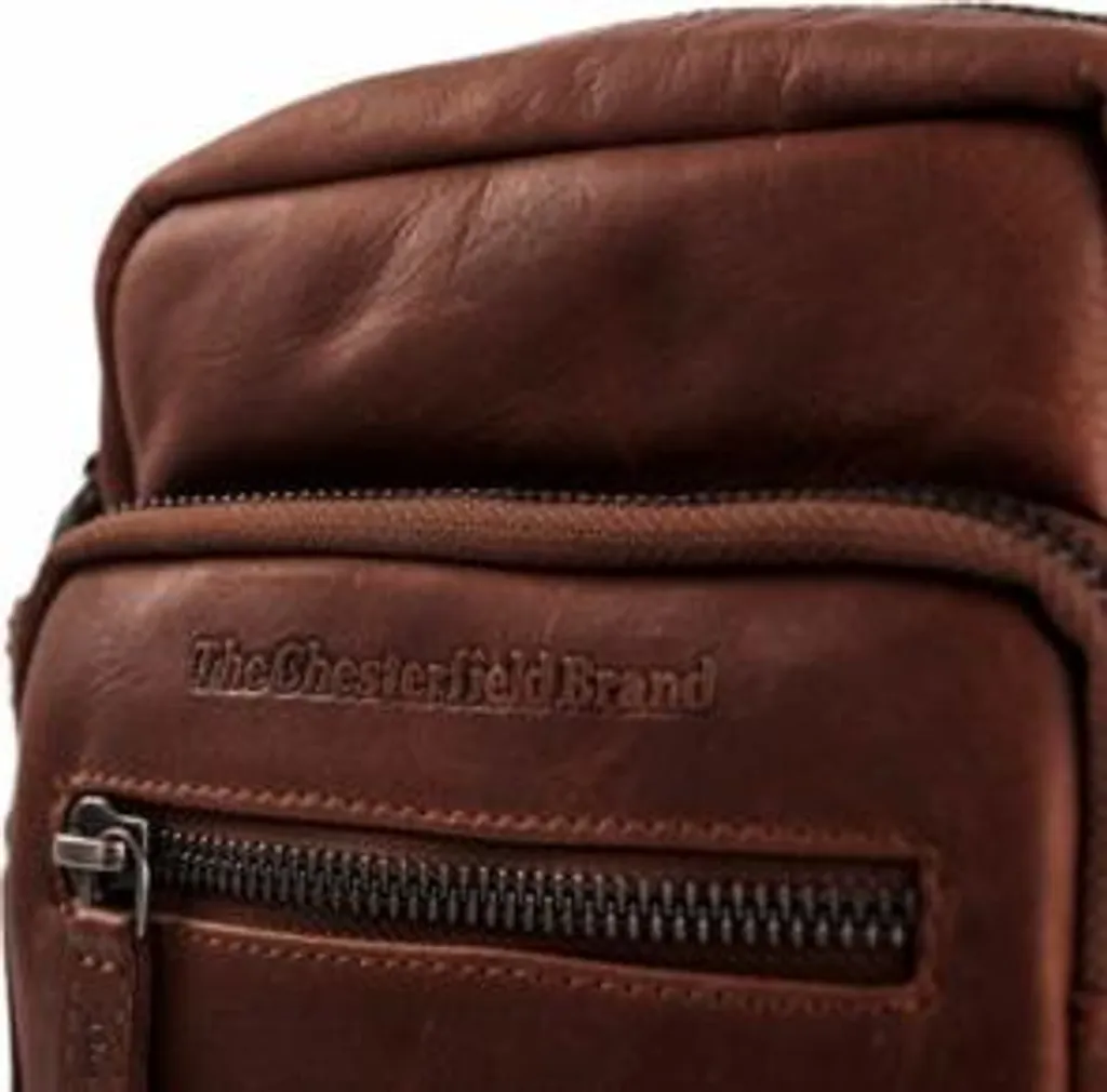 Borsa Uomo Pelle Marrone Chesterfield Bremen - Tracolla Compatta - 5